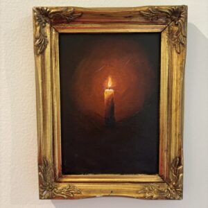 Candlelight — original painting by Rabekah, 5 × 7 inches
