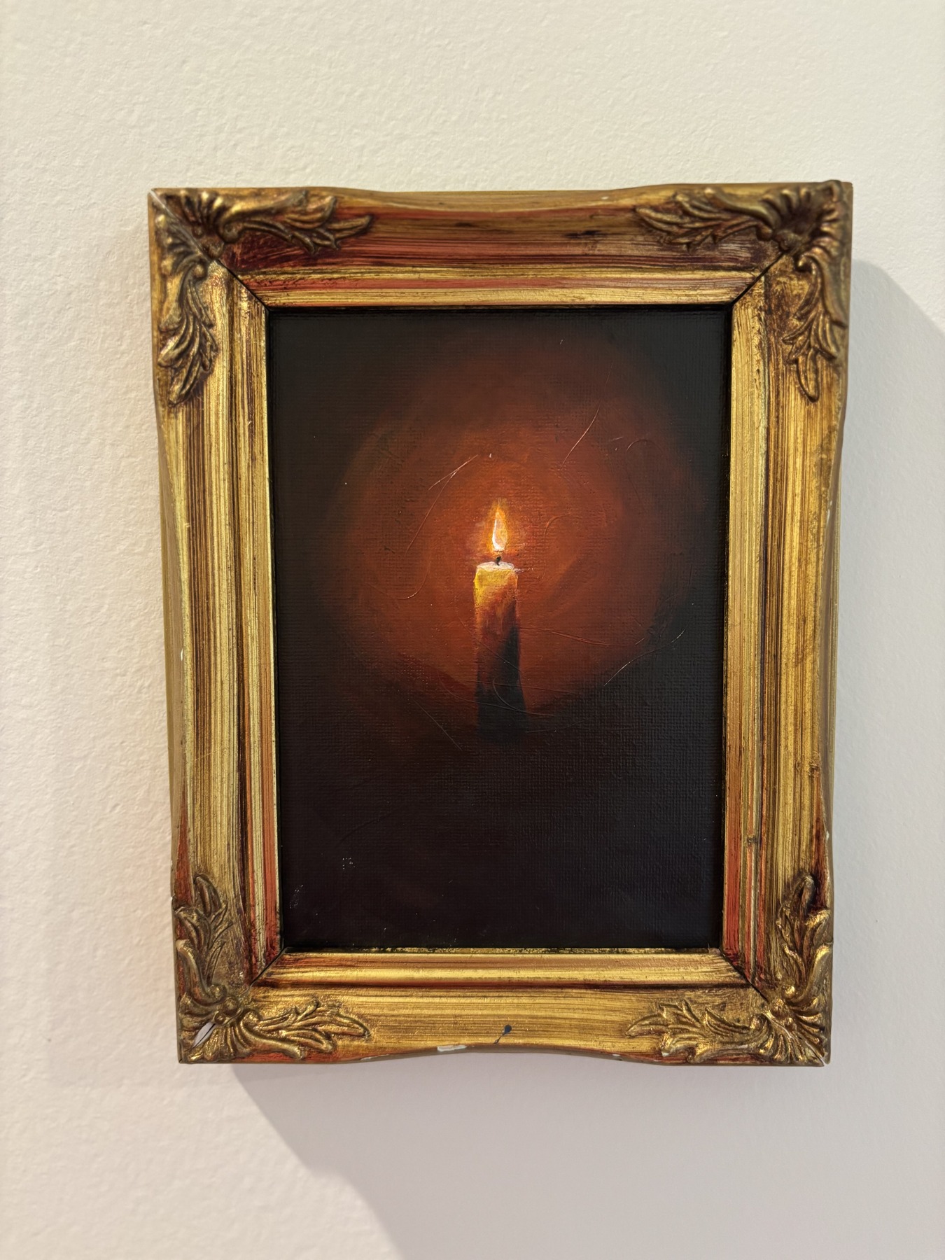 Candlelight — original painting by Rabekah, 5 × 7 inches
